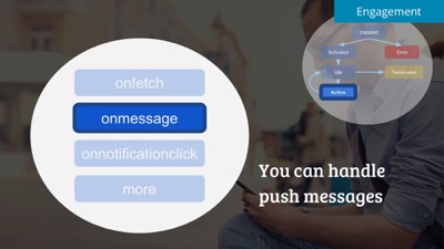 You can handle push messages